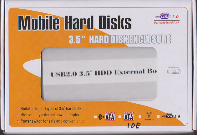 3.5 inch IDE Hard Disk enclosure.